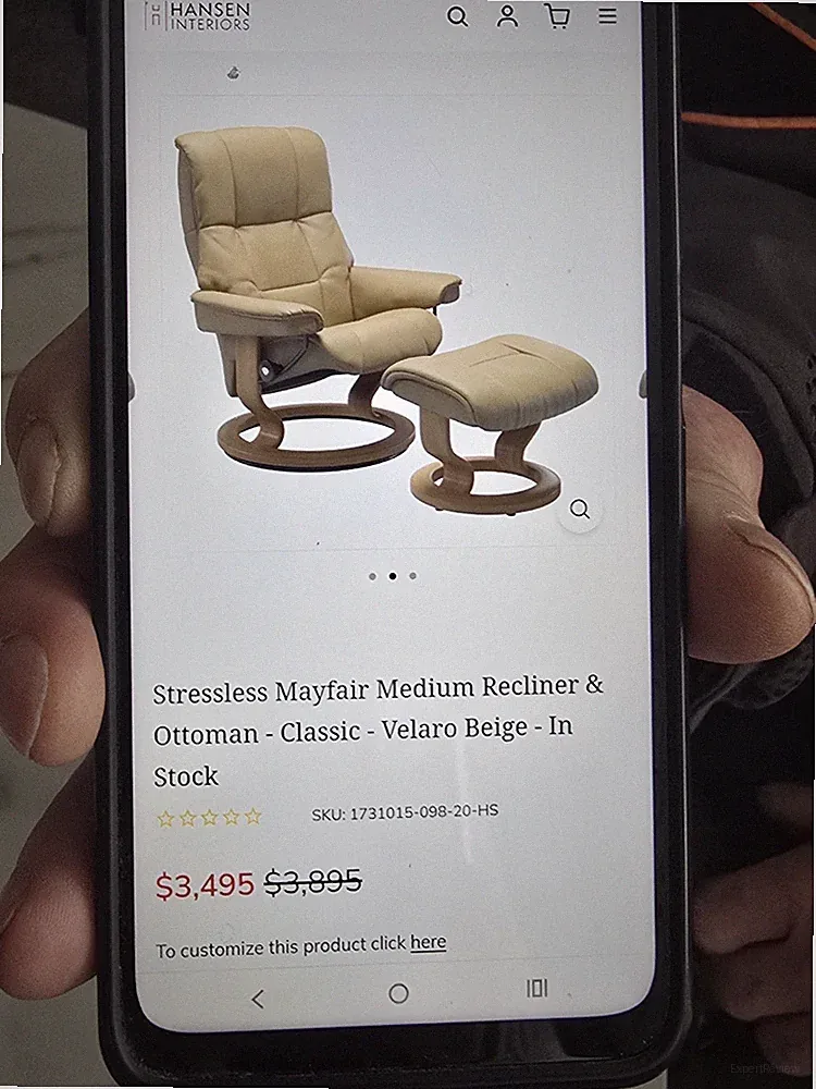 Beautiful Ekornes, Stressless Leather Recliner with matching Ottoman ￼