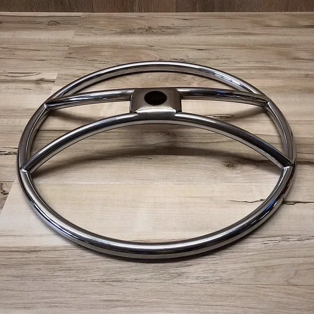 Ekornes Stressless 17-3/4" Chrome Round Base Ring Vintage Recliner / Ottoman