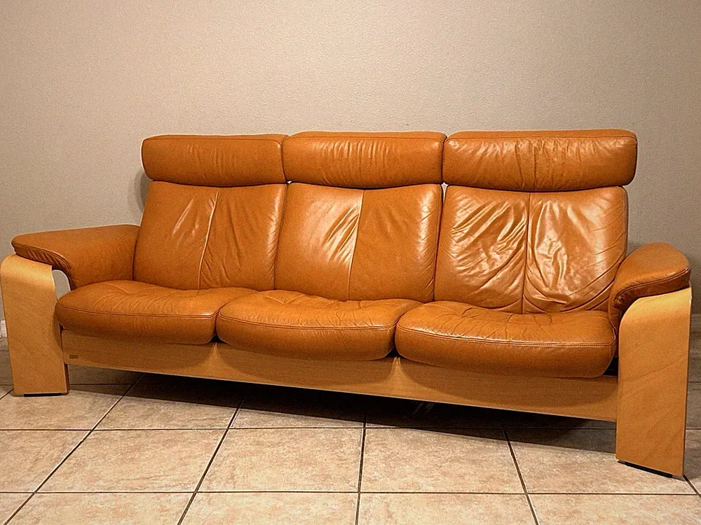 Ekornes Stressless Pegasus Leather Recliner Sofa Norway Living Room Furniture